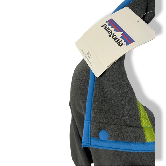 Patagonia Synchilla Snap T Fleece Lightweight Pullover Sweater Gray Blue Green - Picture 7 of 9